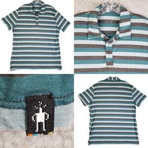 SmartWool Polo Shirt Mens 2XL XXL Green Merino Wool Blend Casual Golf Hike Flaw